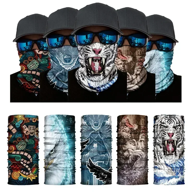 3D Fashion Cycling Face Mask Riding Scarf Breathable Seamless Neck Gaiter Women Bandana Headwear Headband Snood Ski Masks