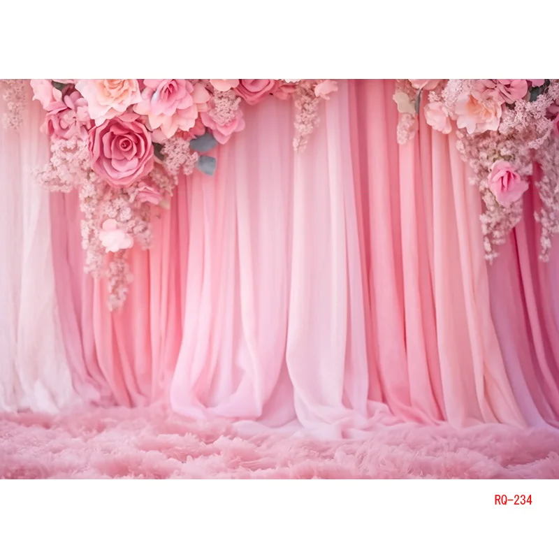 NITREE Pink Bokeh latar belakang fotografi Hari Valentine Prop glamor merah mawar hati berbentuk lilin foto latar belakang AL-22