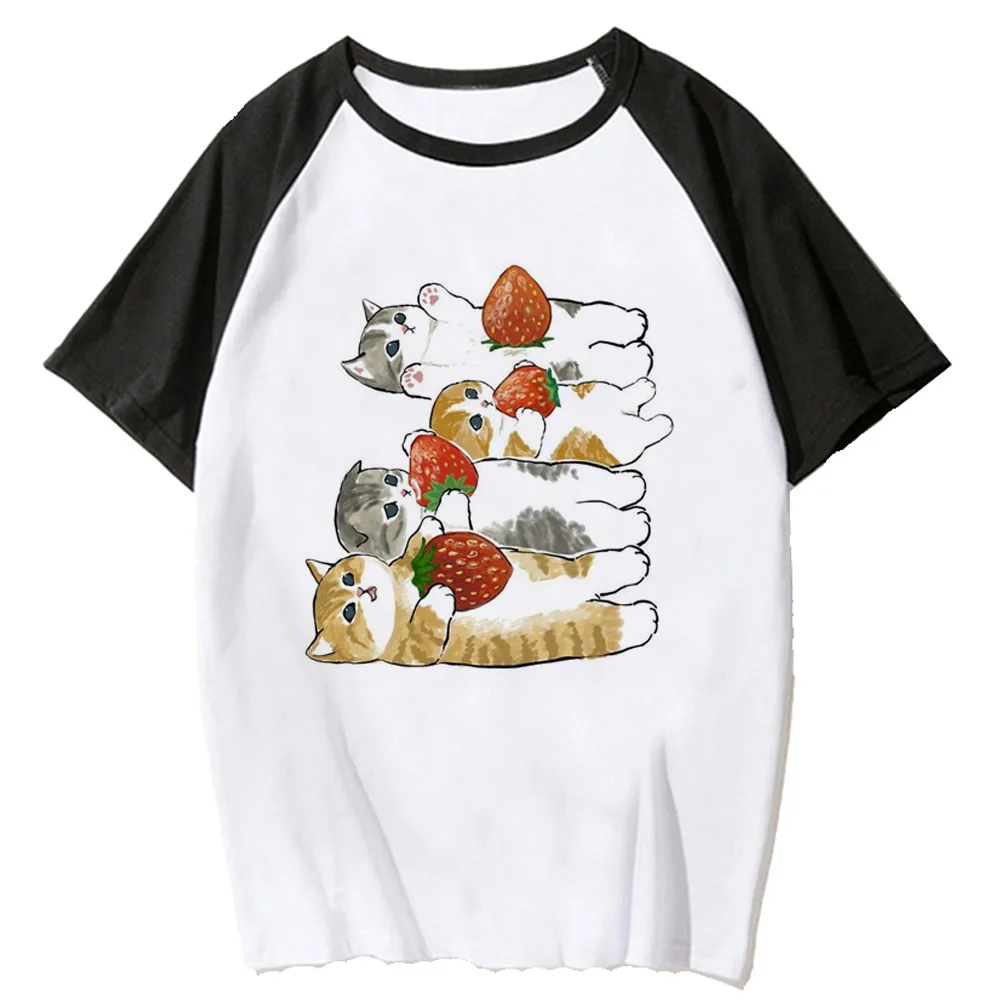 Strawberry t shirt women comic top female y2k streetwear clothing