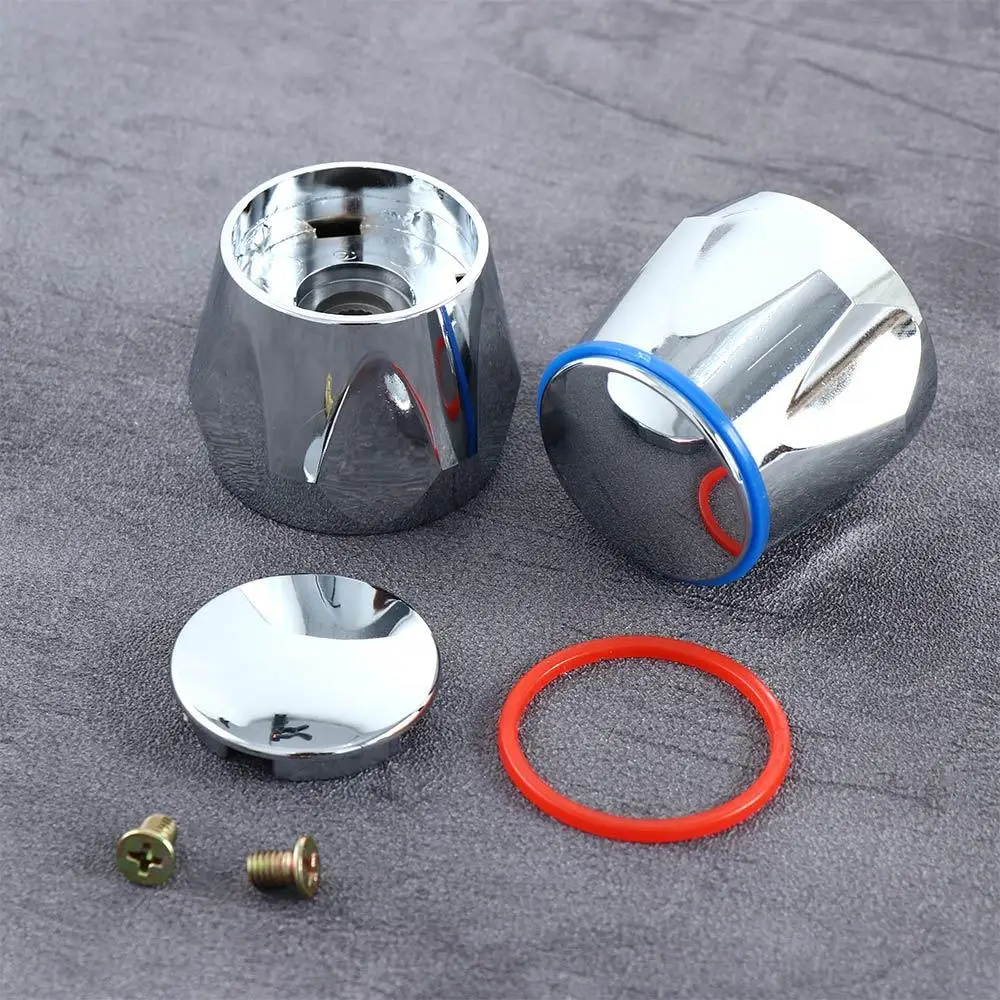 

Quality Red+Blue Kitchen Bathroom Faucet Cover Knob Washbasin Sink Faucet Faucet Spray Head Kitchen Accessories Faucet Handle