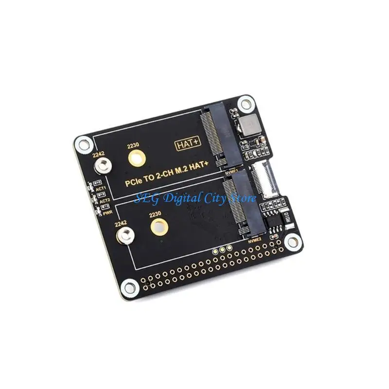 U75B PCIE do podwójnego kanału NVME SSD Adapter dla RPI 5 Szybko stabilny