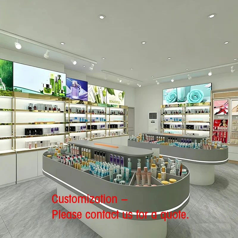 custom.Design Cosmetic Display Cabinet Makeup Cabinets Exhibition Booths Island Cabinet Beauty Stores & Corporate Exhi