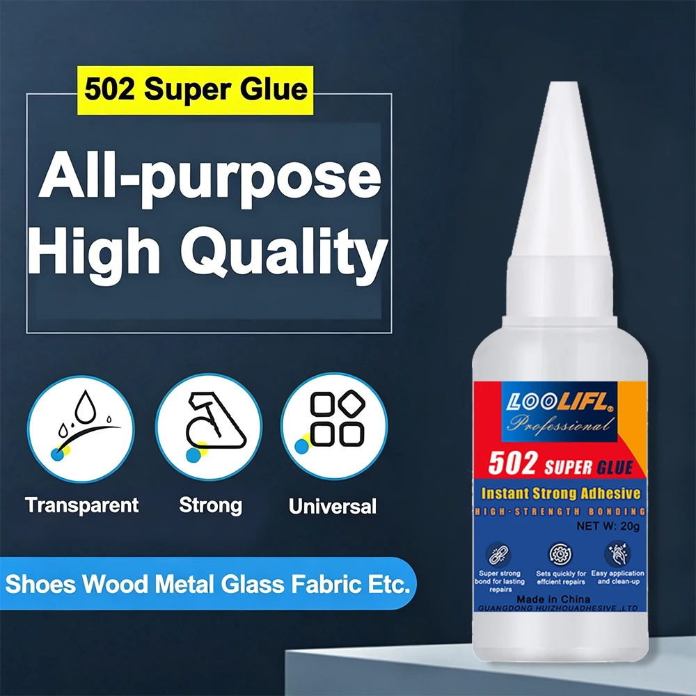 502 Super Glue Instant Strong Adhesive Multi Purpose Repair Glue For Metal  Ceramic  Plastic Instrument DIY Crafts Fast Dry Glue