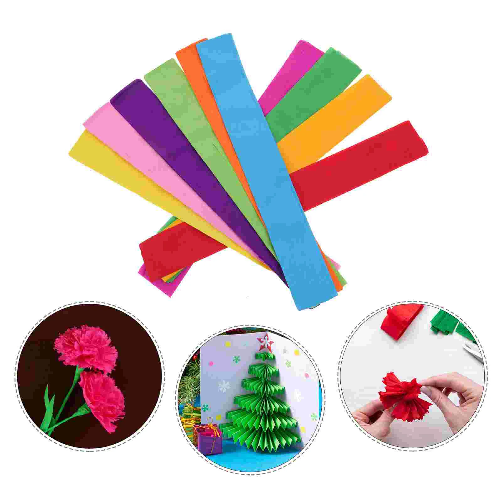 

10pcs 10 Colors DIY Crepe Paper Wrap Tissue Paper Flower Gift Wrapping Packaging Paper Pom Pom Decoration Paper