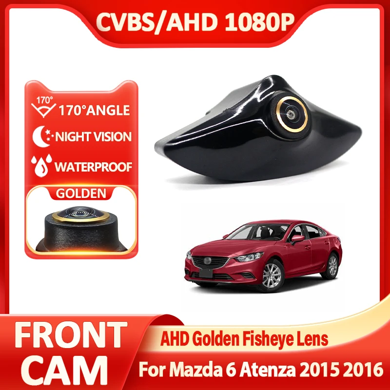 

Car Front View LOGO Camera HD Wide Angle Night Vision Waterproof Front Parking Camera For Mazda 6 Atenza 2015 2016 Accessories