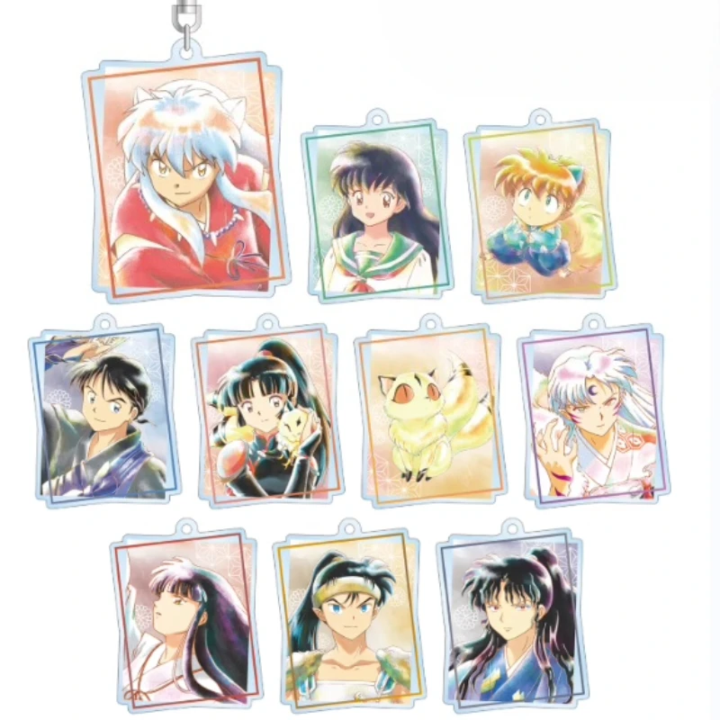 

Anime Higurashi Kagome Naraku Miroku Kikyo Sesshoumaru Keychain Doll Acrylic Bag Pendant Keyring Collectible Gift