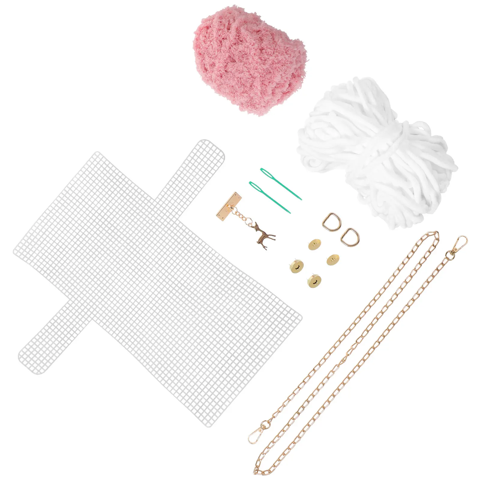 

1Set DIY Purse Material Kit Easy to Make Cross Stitch Bag with Mobile Phone Pocket Woven Purse Making Supplies for Women Girls