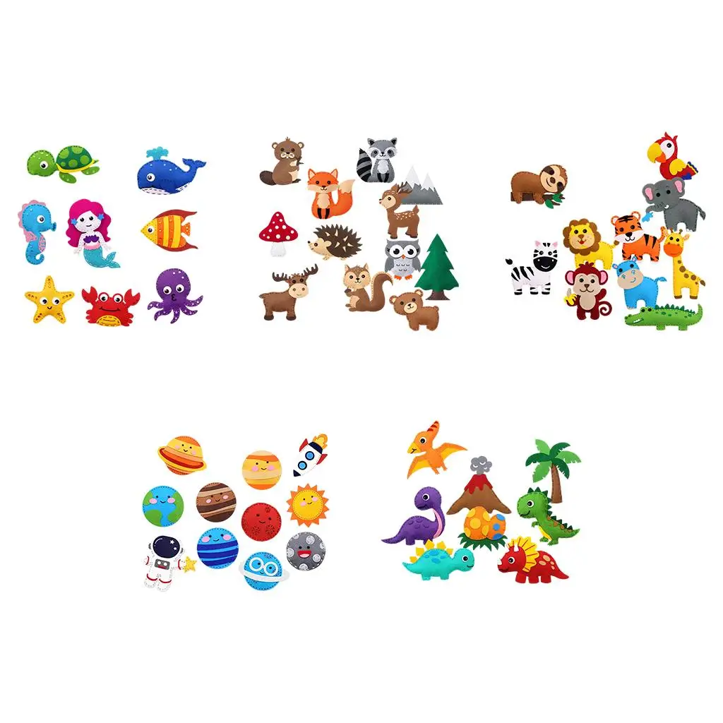 Kit de artesanato de costura DIY criativo para iniciantes para crianças conjunto de brinquedos de arte