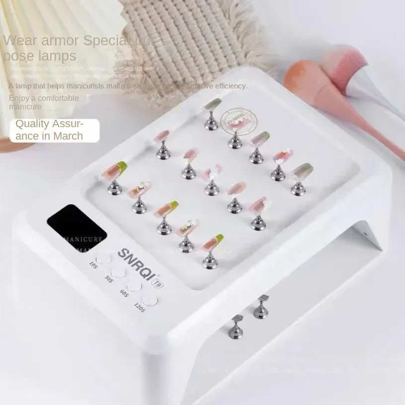 72W Leather Hand Pillow Nail Lamp Powerful Manicure Nail Drying Lamp 2 In 1 Nail Dyer Dual Light Sources 60 Leds UV Dryer Light