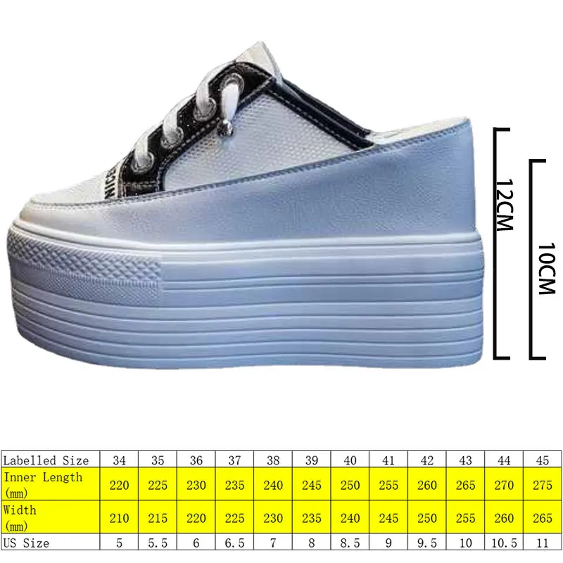 Fujin 10cm 12cm Air Mesh Genuine Leather Breathable Summer Platform Wedge Casual Comfy Shoes Chunky Slippers High Brand Shoes