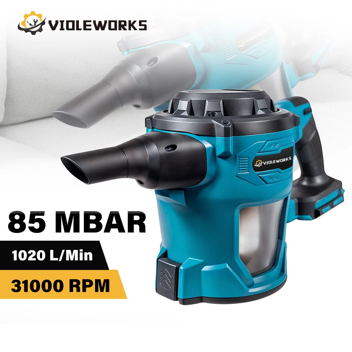 

VIOLEWORKS Electric Blower Air Blower High Power Cordless Leaf Blower Cleaner Sweeper Power Tools For 18V Battey For Gardens