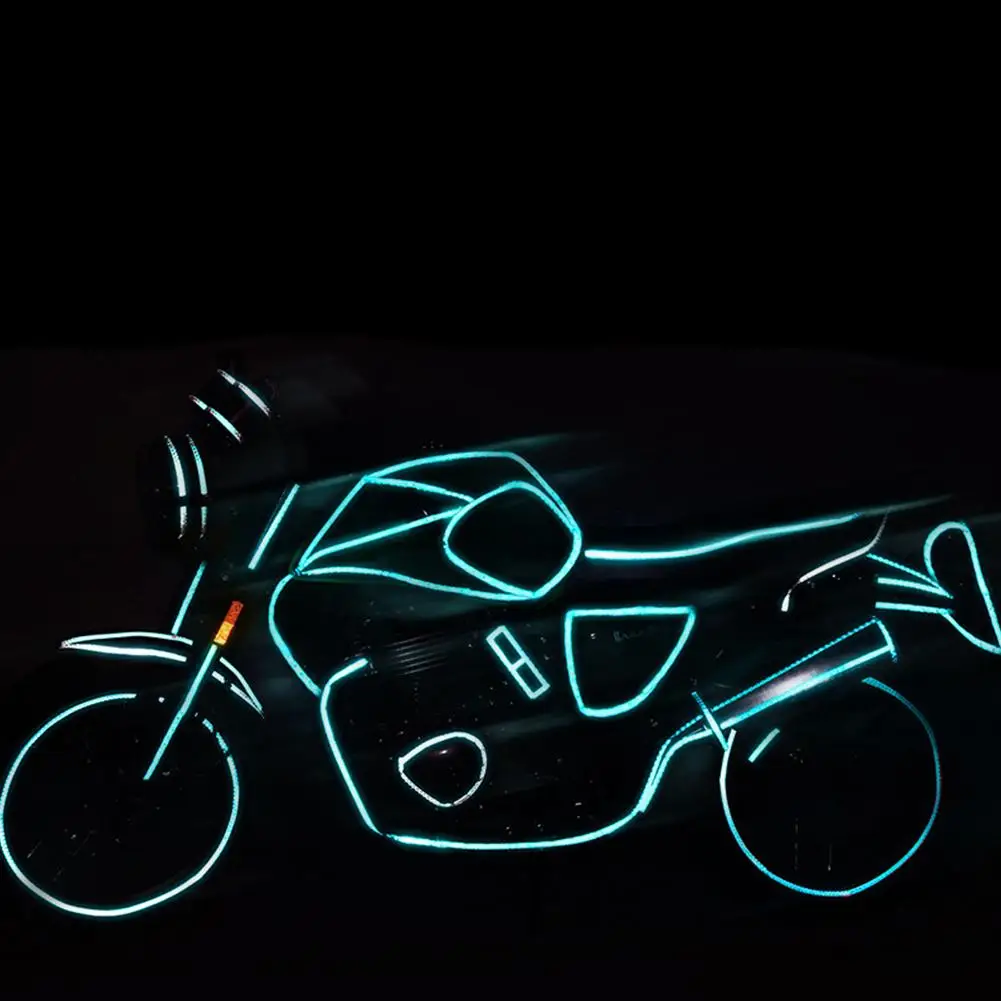 Rowerowa odblaskowa naklejka taśma Noctilucent wodoodporna fluorescencyjna dekoracja rowerowa