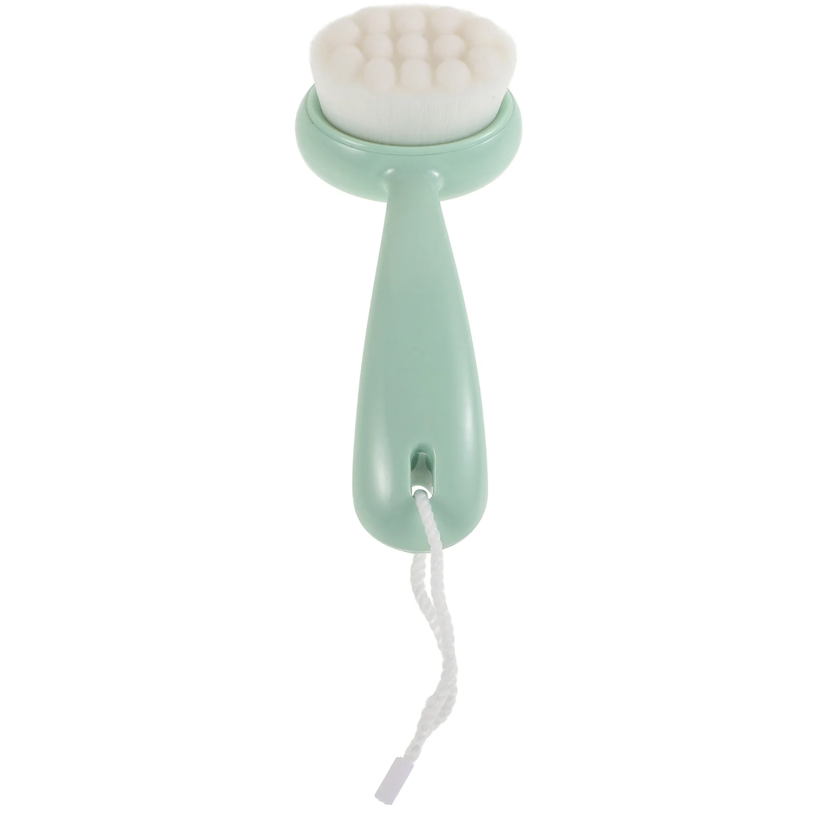 Brosse faciale à Long manche, exfoliante vert clair, brosse de nettoyage du visage, élimination des points noirs, épurateur du visage, outil démaquillant