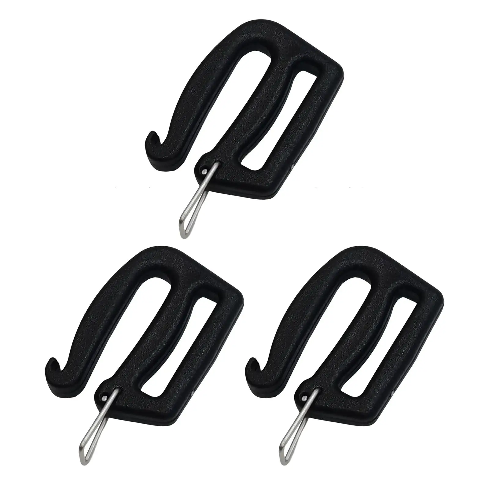 G Hook Webbing Buckles 1 inch Black DIY Quick Release Buckles Webbing Connecting Clips for Outdoor Backpack Hiking Jogging Bag