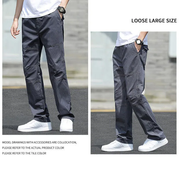 Herren hose neue Cargo hose Outdoor-Freizeit hose Baumwolle bequeme dünne Jogging hose Multi-Pocket-Arbeits hose – Detail 4