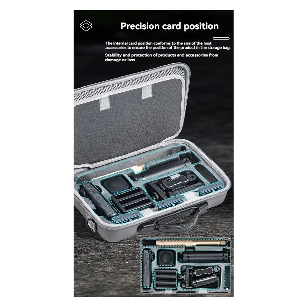 Futerał do przenoszenia akcesoriów do aparatu sportowego X4 Futerał do przechowywania PU Podróżna przenośna torba na ramię