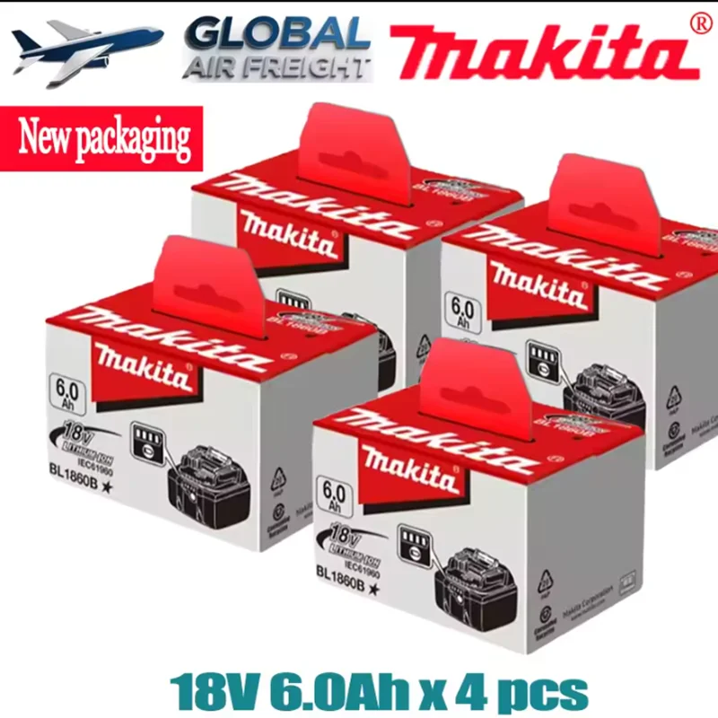 Makita Batterij 18V 6.0Ah Oplaadbare Batterij Voor Makita 18V DDF487 BL1830 BL1830B BL1840 BL1840B BL1850B Elektrisch Gereedschap Batterij