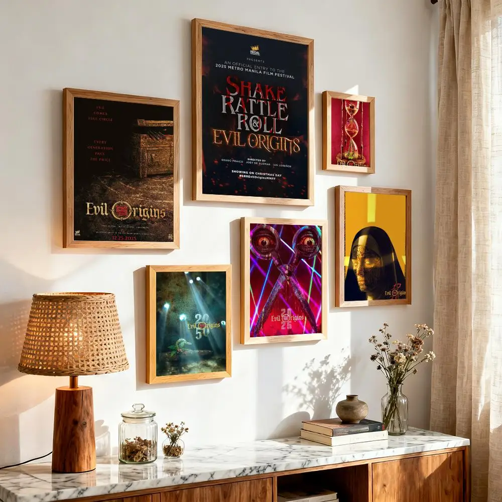 Movie S-Shake Rattle Roll Evil Origins Painting Calligraphy Aesthetic Canvas Wall Poster Modern Room Bedroom Cafe Wall Artwork