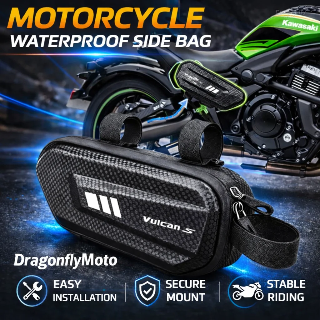 

Large Capacity Motorcycle Side Bag For Kawasaki VUICAN-S 650 2015-2018 Logo Vuican-s Waterproof Multifunctional Storage Pouch
