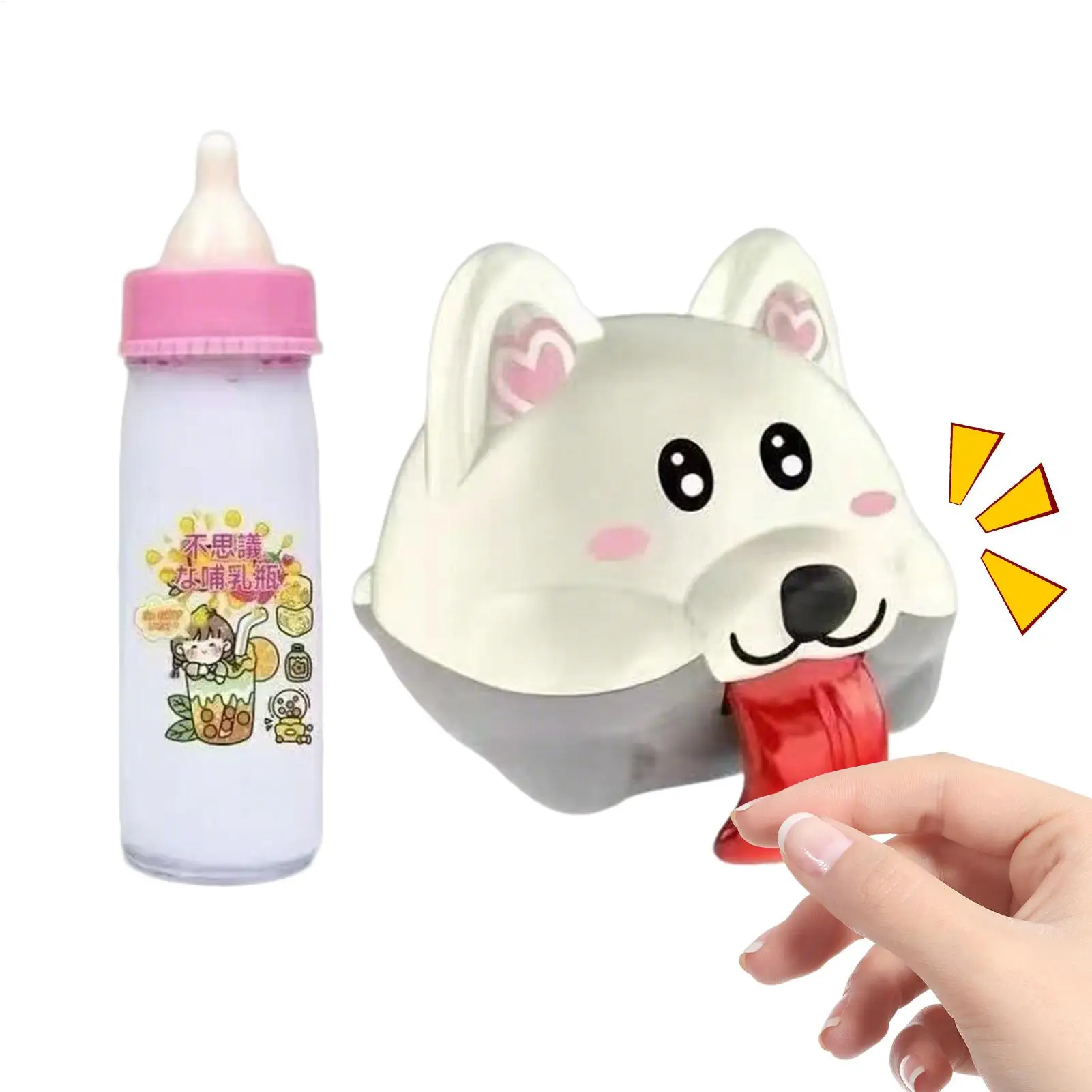 Rollenspiel-Spielzeug für Kinder, die Milchflaschen füttern und sprechendes Welpenspielzeug-Set, Puppenkleidung und Zubehör-Sets für Jungen und Mädchen