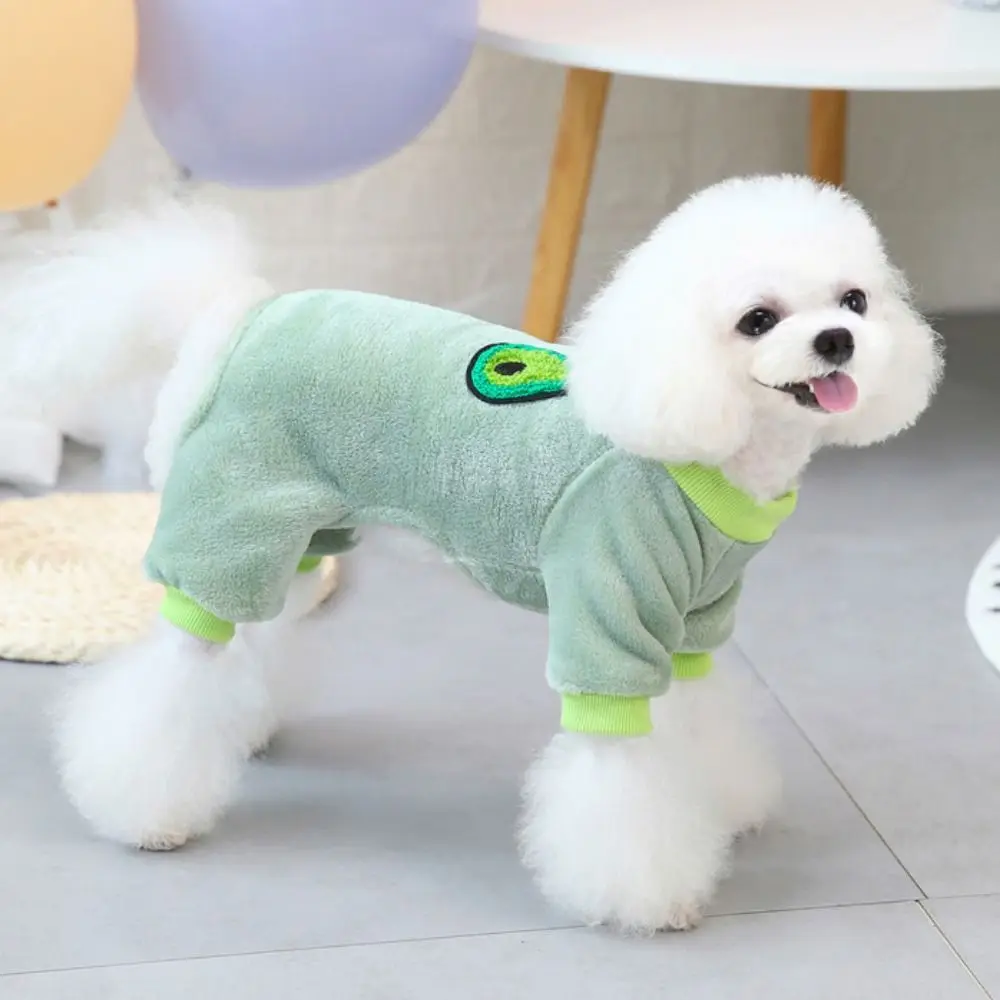 

Fruit Printed Dogs Pajamas Soft Comfortable Winter Dog Clothes Fleece Dog Bodysuit Clothing Puppy Clothing Coat for Dogs Puppy