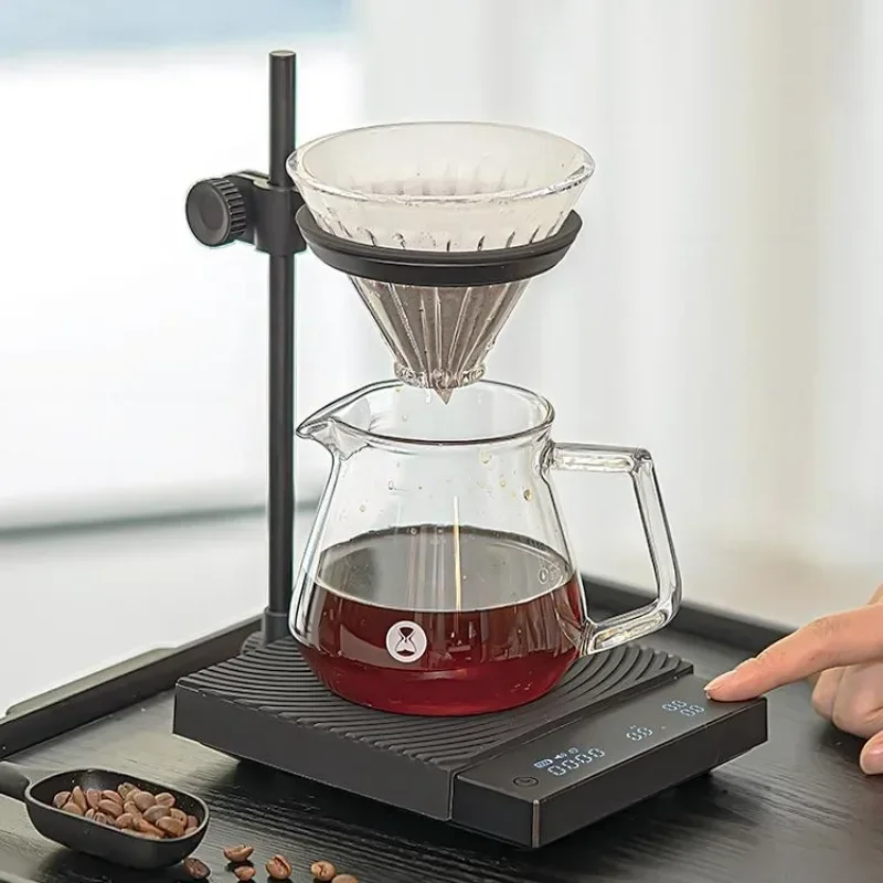 Intelligent coffee electronic scale, double measurement weighing, high precision timing, hand brewing coffee scale