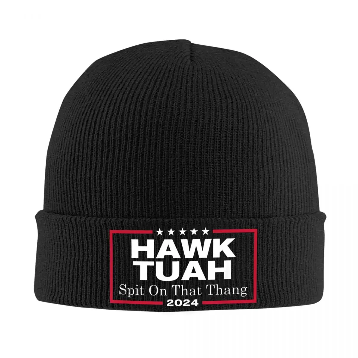 Hawk Tuah Spit On That Thang Presidential Candidate Parody Knitted Hat Beanie Winter Hats Warm Casual Caps Men Women