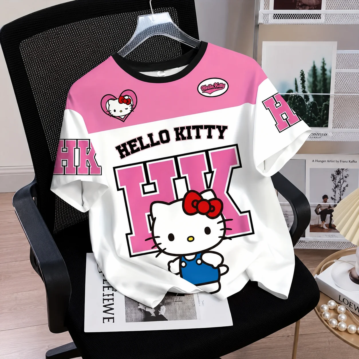 2026 Sommer Bestseller Hello Kitty 3D-Druck Cartoon T-Shirt Rundhals Lässige Streetwear Mode Niedlich Trendy Kinder Erwachsene Unisex