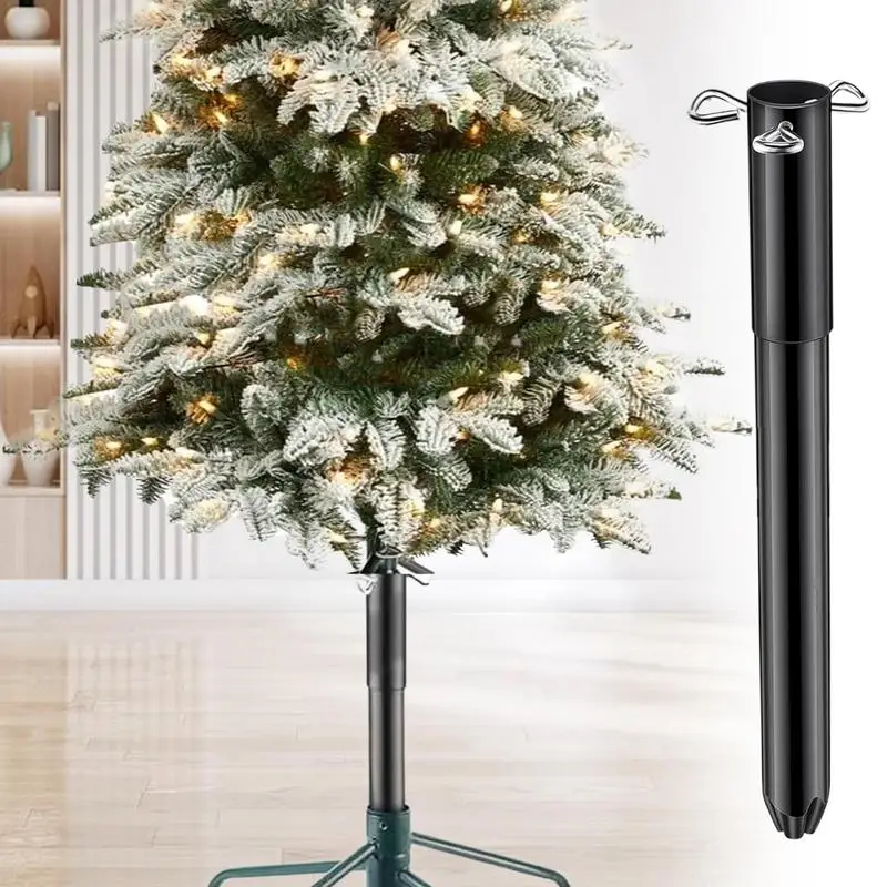 Artificial Tree Riser 14.8 Inch Christmas Tree Stand Raiser With 3 Fixing Screws Metal Extension Pole For Taller Tree Decor Fits