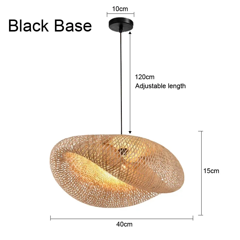 Imagem -06 - Rattan Vime Pendurado Lâmpada Led Luzes Pingente de Bambu Mão Tecida Tecelagem Lustre de Tecelagem Home Quarto Art Fixtures