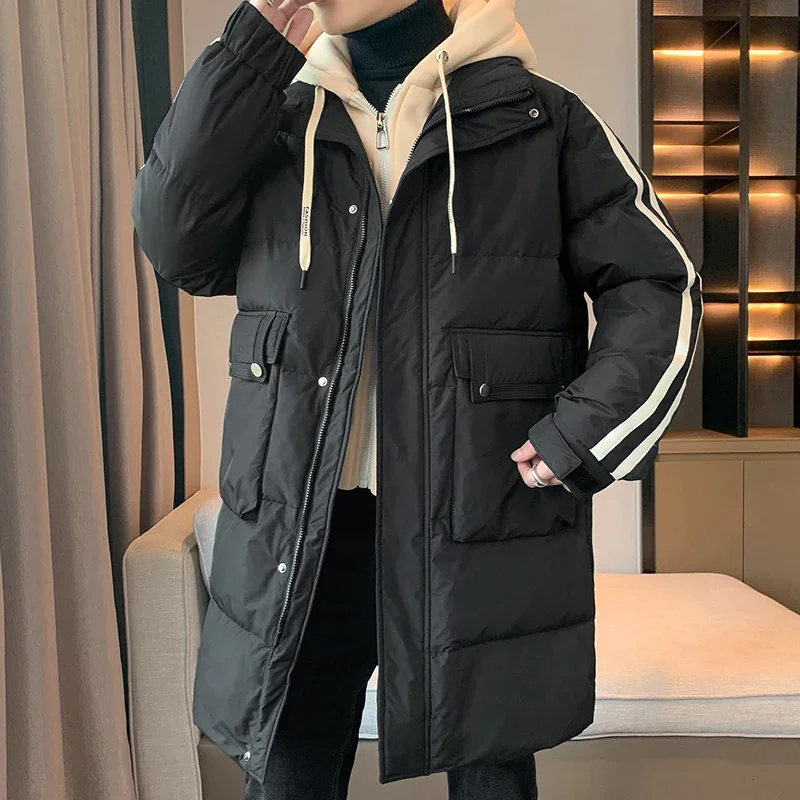 

Fashion Trend Winter Men Outdoor Warm Hooded Long Jacket Comfortable Multifunctional Breathable High-quality Casual Down Jacket