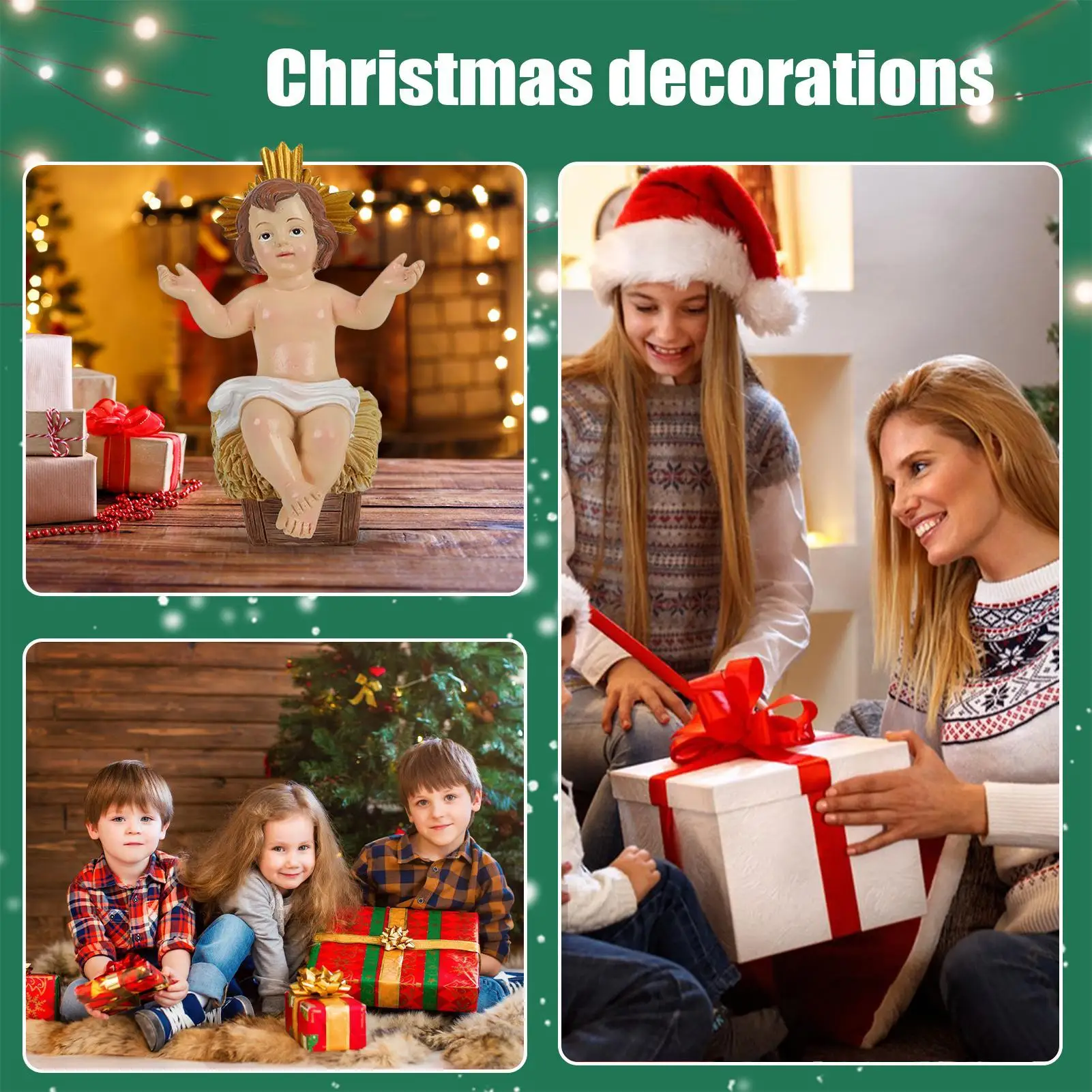 الطفل الصغير يسوع الراتنج الطفل يسوع مدير تحصيل تمثال المهد الزينة الكاثوليكية تمثال زخرفة المنمنمات ل