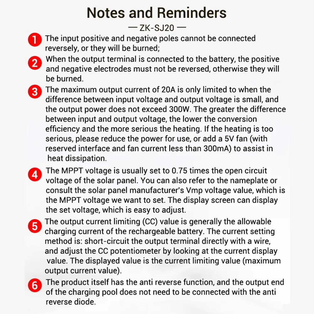 ZK-SJ20 Módulo Step Up Down Automático MPPT Buck Boost Converter Módulo de fonte de alimentação com display LCD