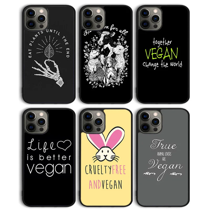 LOVE VEGGIE Vegetarian Quotes VEGAN FOOD Phone Case Cover for iPhone 16 15 SE2020 14 13 11 12 Pro Max mini XS XR PlusS Coque