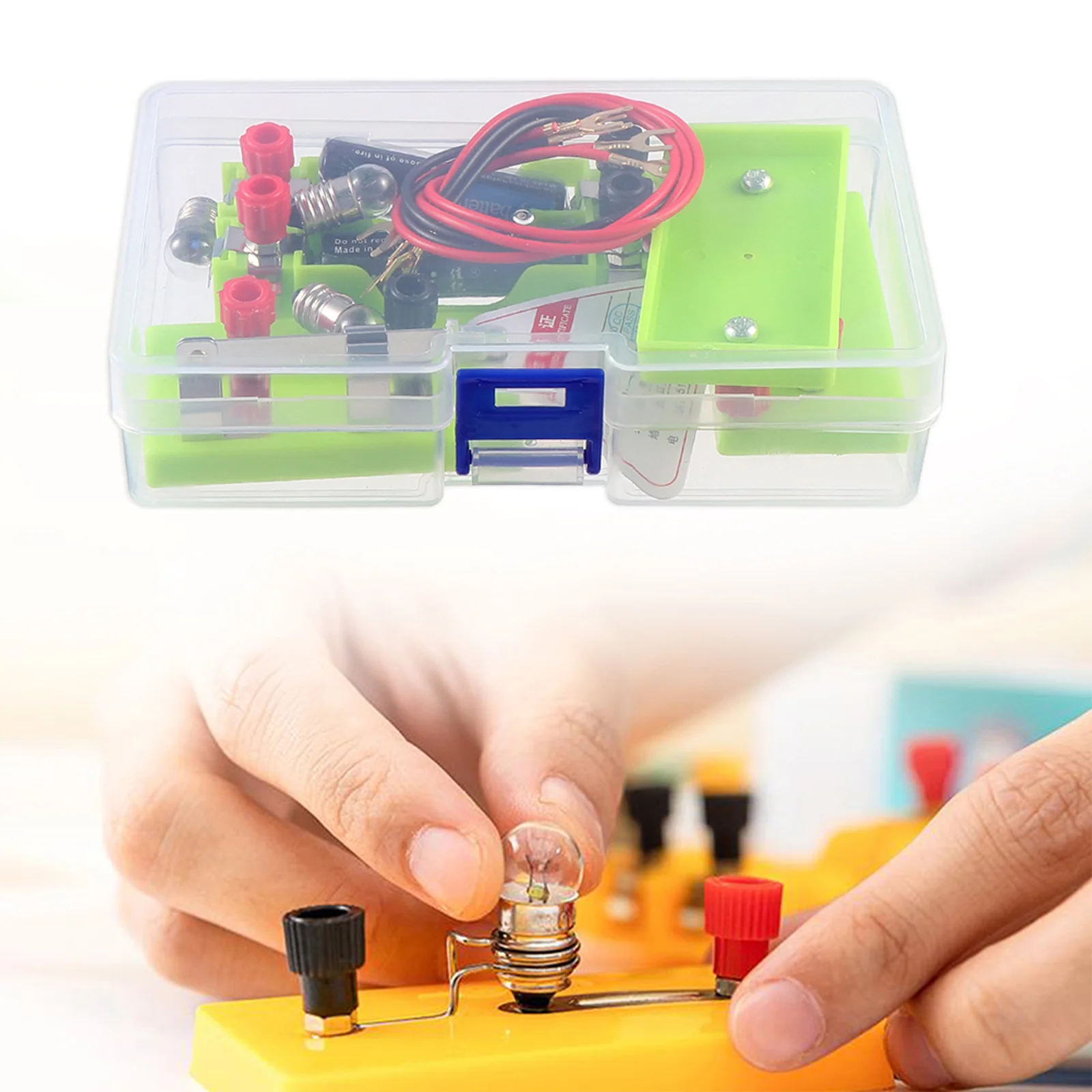 

1Set Physics Experimental Circuit Box Aa Holder Practical Electrical Teaching Equipment Laboratory Supplies for School