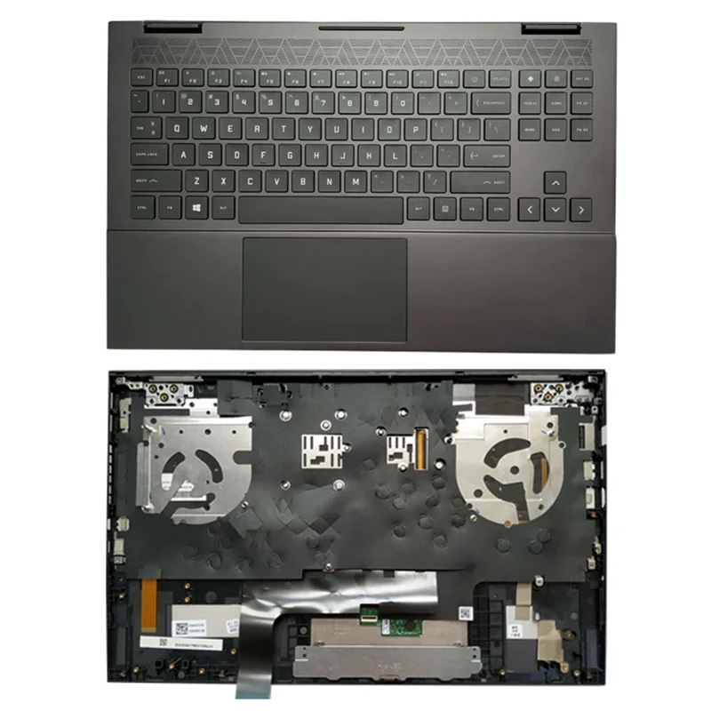 

Palmrest Upper Case With US/RU/FR/SP/LA/IT/HB Layout Backlight Backlit Keyboard For HP Omen 15-EN EK TPN-Q238 Q236 Q208 Black