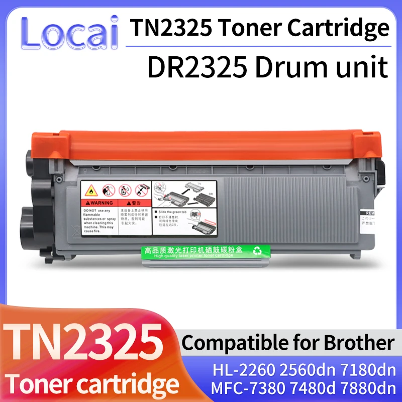 

Compatible Toner Cartridge for Brother TN2325 TN2312 HL-2260 2260d 2560dn DCP-7080 7080d 7180dn MFC-7380 7480d 7880dn Printer