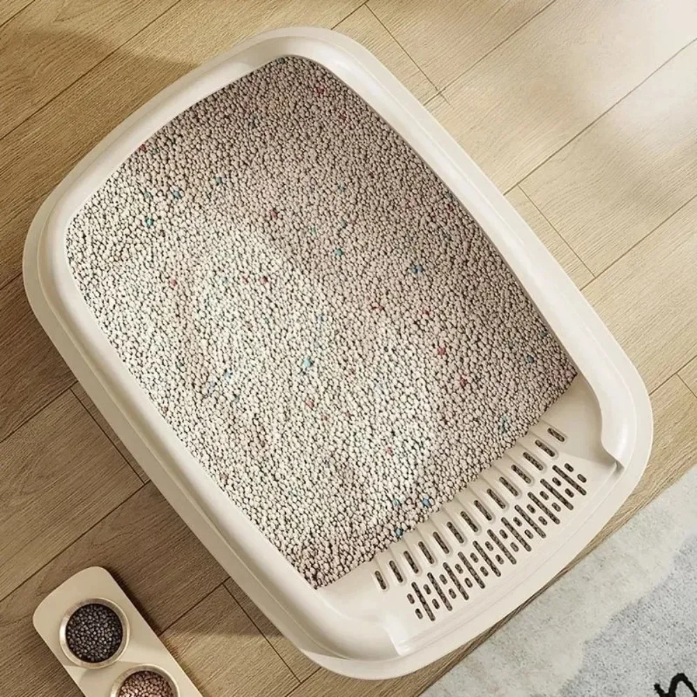 Cat litter box semi-enclosed cat toilet sand-proof special small kitten litter box cat supplies