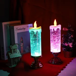 Weihnachten nahm Kerzenlicht ohne Batterie, umweltfreundliche Basis, farbenfrohe Licht, Kerzenfamilien -Tisch, neu, 5 Farben 10 Hauptverkaufs Weihnachtsfest -Castizal - №9