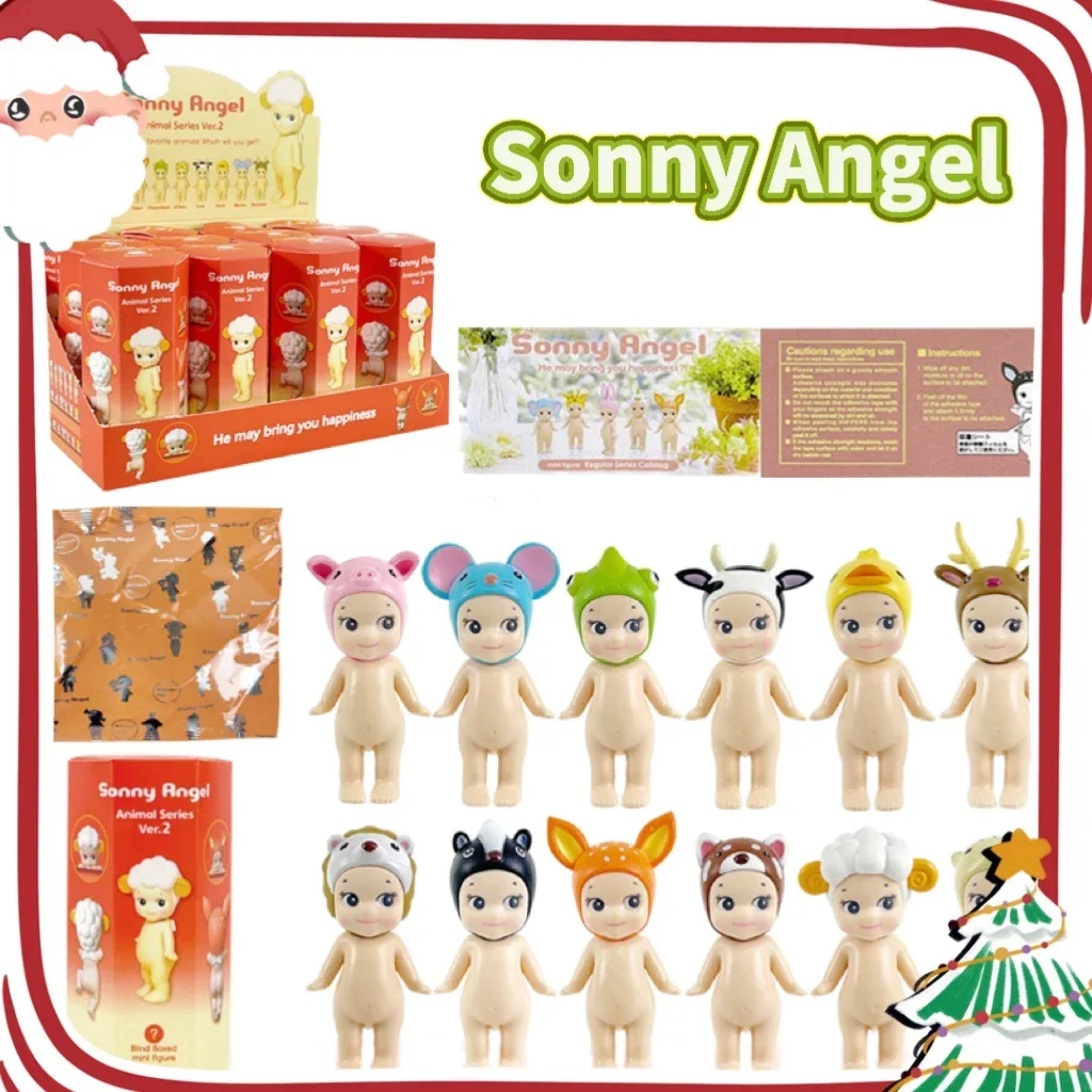 

MINISO Sonny Angel Blind Box 2rd Generation Animal Stand Up Mini Toy Kawaii Mysterious Surprise Toy Anime Children Christmas Gif