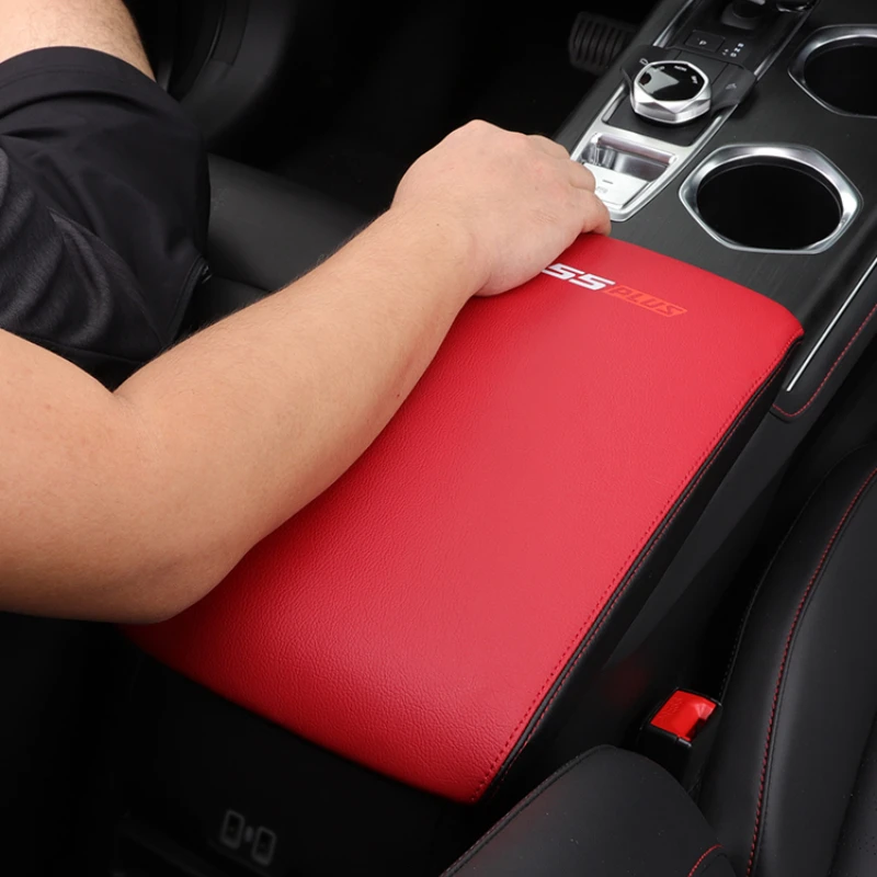 For Changan CS55 PLUS 2022 Leather armrest box protective cover Central control storage box Anti fouling cover Car modification