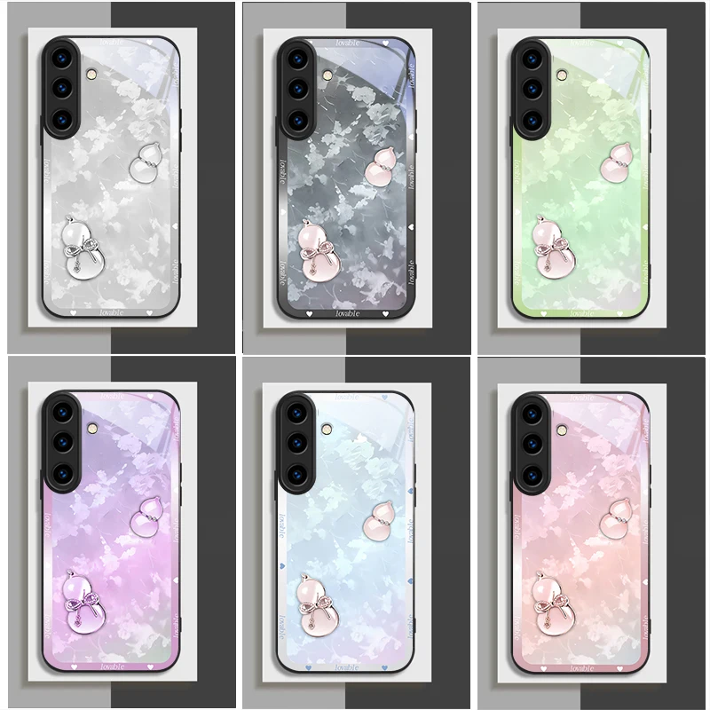 Healing White Jade Gourd Suitable For Samsung Galaxy S26 Ultra S20 FE S21 S22+ S23Plus S24 S25 Edge magnetism Glass Phone Casee