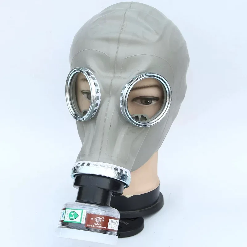 

2 in 1 chemical gas mask respirator classic style rubber material full face protection industrial spray paint respirator