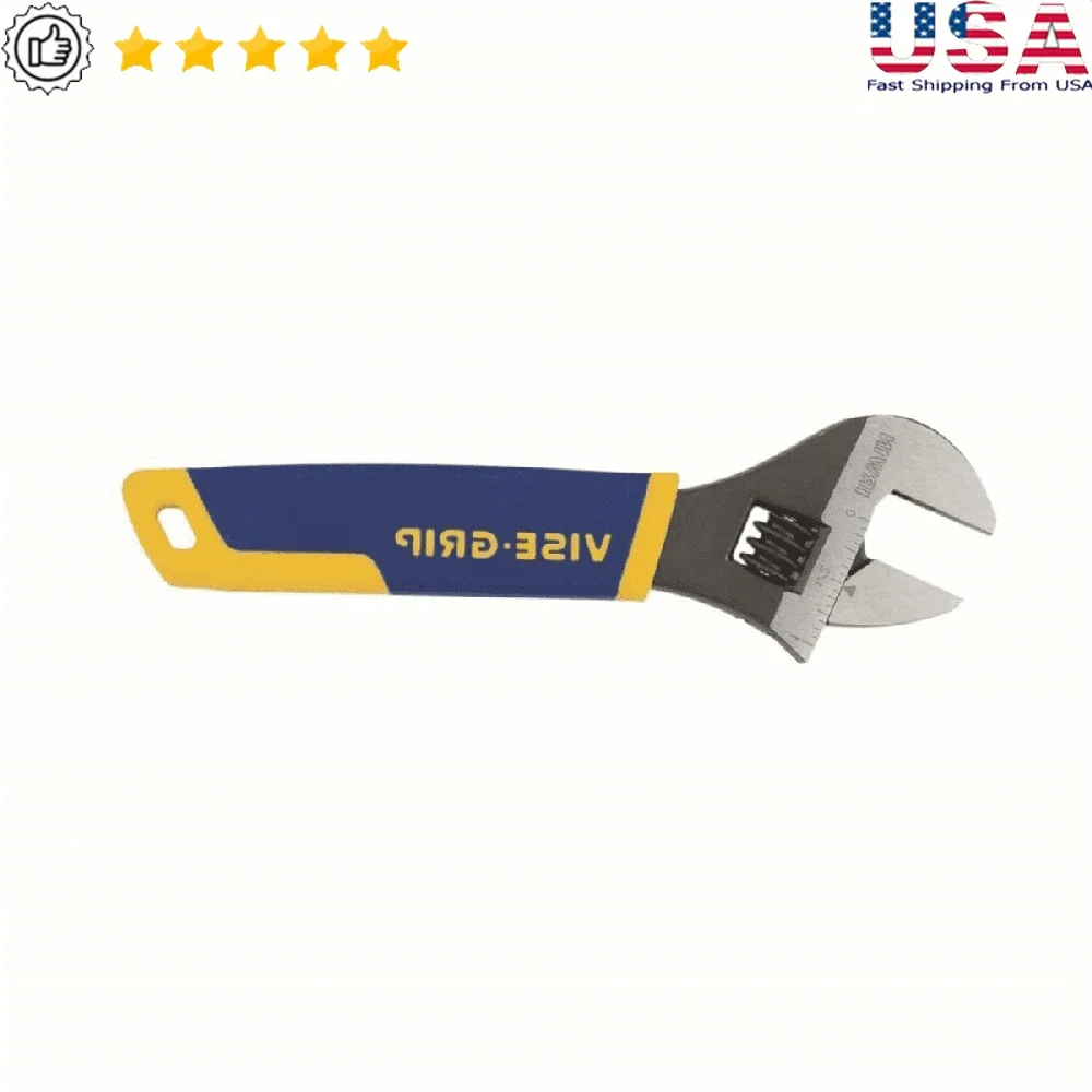 

Adjustable Wrench ProPliers 6 Inch Durable Chrome Vanadium Construction Extra Wide Capacity Comfort Grip Quick Adjustment