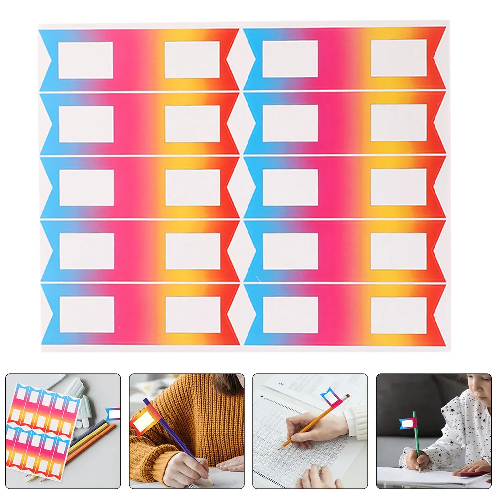 

24 Sheet Writable Adhesive Sticker Labels for Pencils Cables Food Containers Classroom Organization Cord Identification Wire
