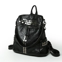 Girl Backpack Shoulder Bag Fashionable Large Capacity Sweet Gift Softness Zipper Design Female Pouch Female Supplies