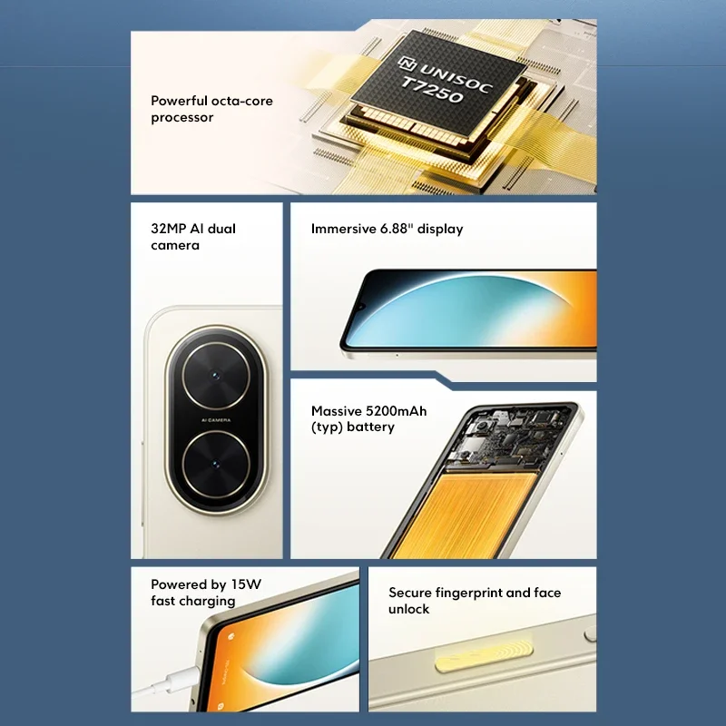 POCO C71 Global Version Octa-core processor 6.88" Dot Drop display 32MP main camera 15W fast charging