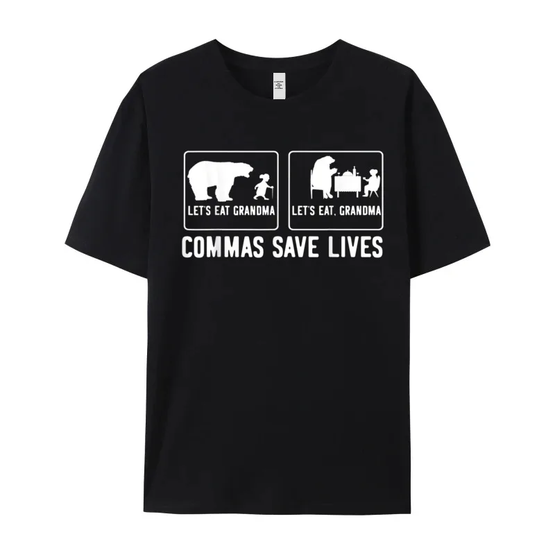 Tops & Tees Tee-Shirts Lets Eat Grandma Commas Save VALENTINE DAY Short Sleeve 100% Cotton Crewneck Male Tshirts Family Special