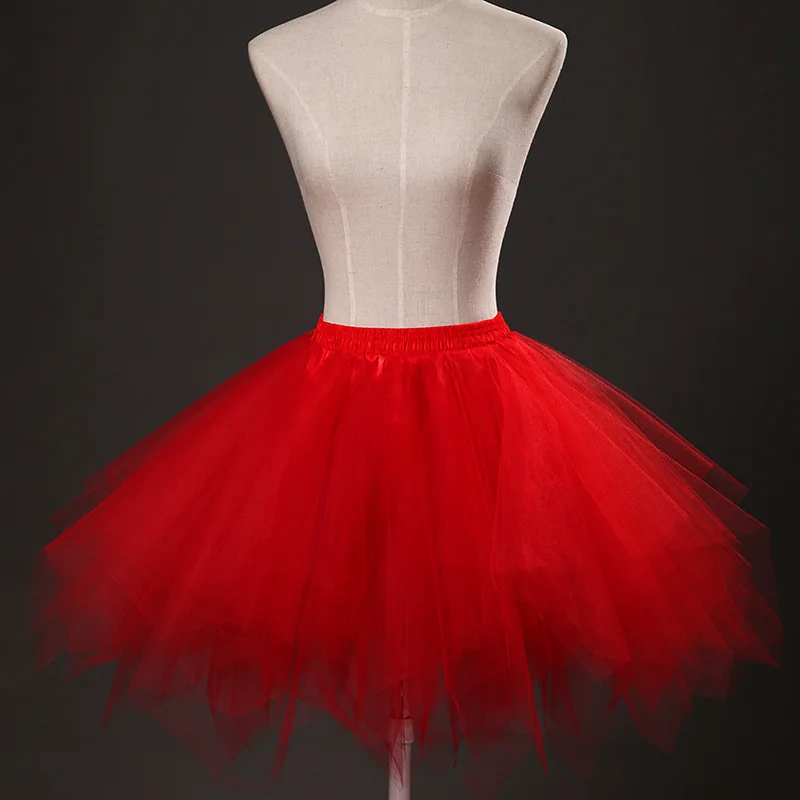 Sottoveste corta elastica da donna Gonne in tulle Strati Estate Gonna tutu da ballo per adulti Sottogonna Gonna fantasia rockabilly Balletto