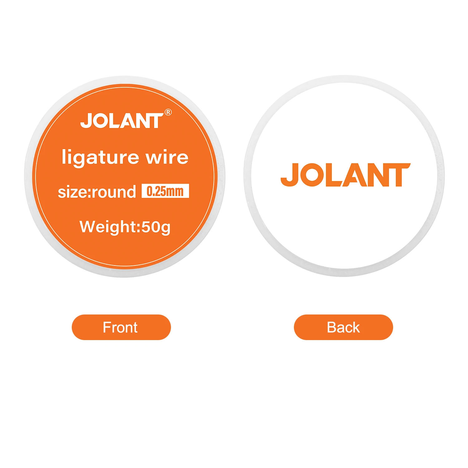 1 Roll JOLANT Dental Orthodontic Ligature Wires for Braces Arch Wire Stainless Steel Material Round 0.2/0.25/0.3/0.4/0.5mm
